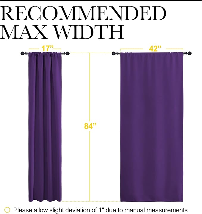 NICETOWN Blackout Draperies Curtains 84 Long