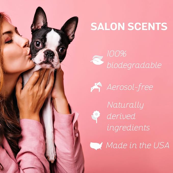Bark2Basics Salon Scents Pet Grooming Cologne Spray - 8 oz, Natural Professional Groomer Perfume for Dogs and Cat, Long Lasting, Deodorizing, (Citrus and Pomegranate)