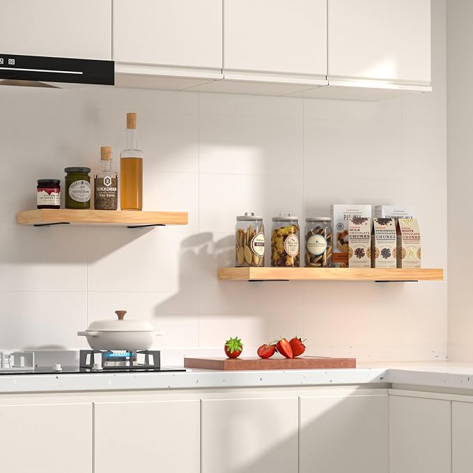 16 Pack - 6 inch Black Hidden L Shelf Bracket Iron Floating Shelf Brackets