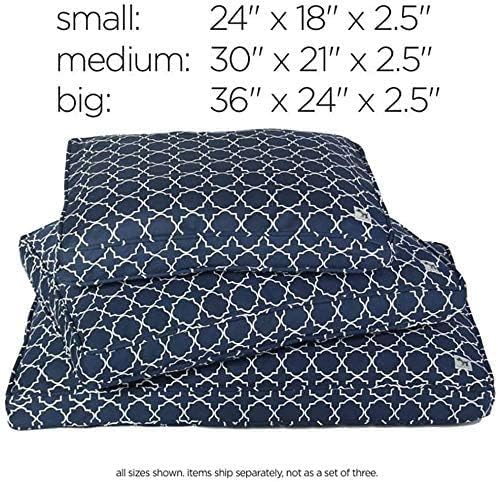 Molly Mutt Sheepy Wool-Filled Crate Pad, GOTS-Certified 100% Organic Cotton Canvas Cover with Soft 100% Natural Wool Insert, Ideal for Dog Bed or Kennel, Romeo & Juliet, 54" x 37" x 2.5"