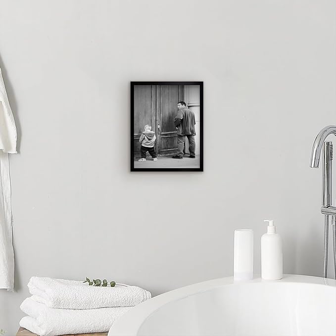 Funny Bathroom Wall Art Black and White Wall Decor, Classic Comedy Movie