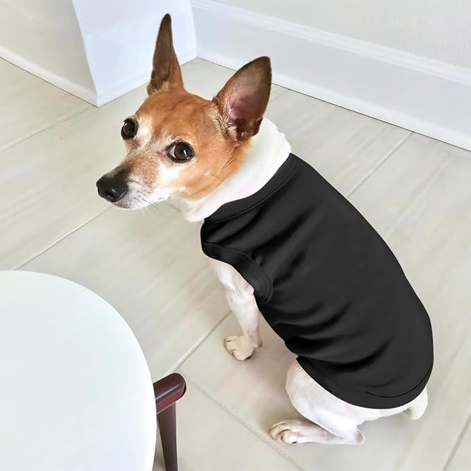 Customized Dog Shirt Custom Pet Clothes T Shirts for Small to Large Dogs Design Image Logo Text Outfits for Puppy Cat Personalized Breathable Sleeveless Pullover Black, M