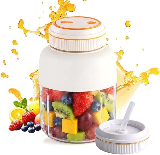 Portable Juicer Blender Cup, 2026 New 44oz Portable Wireless Juicer Cup for Shakes and Smoothies, Household Appliances Juicers Personal Blender for Fruits & Vegetables (White 44oz)