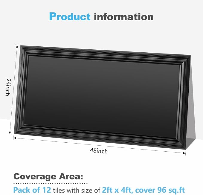 Art3d Drop Ceiling Tiles 48x24, Decorative PVC Ceiling Panels, Waterproof