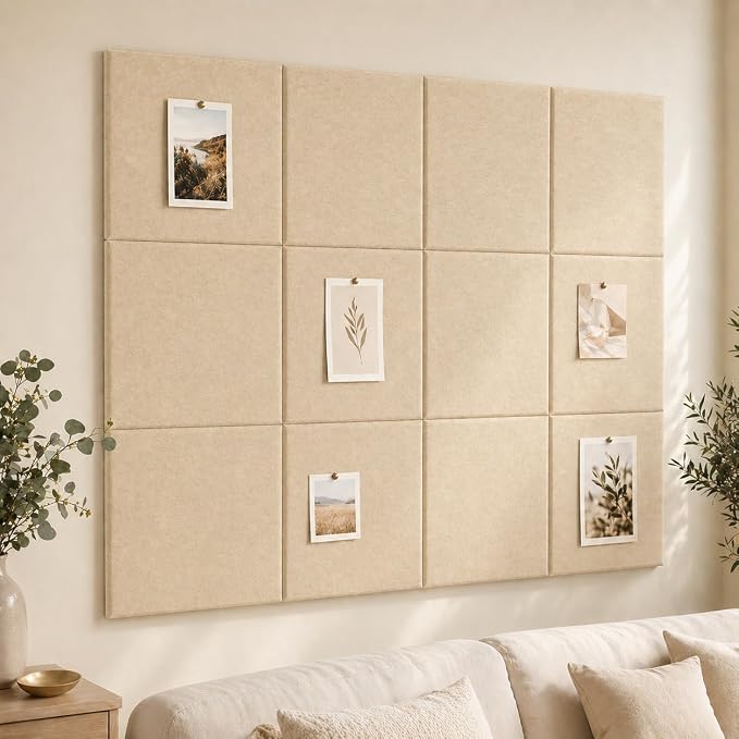 Large Cork Boards for Walls – 36" x 24" Self Adhesive Felt Wall Tiles