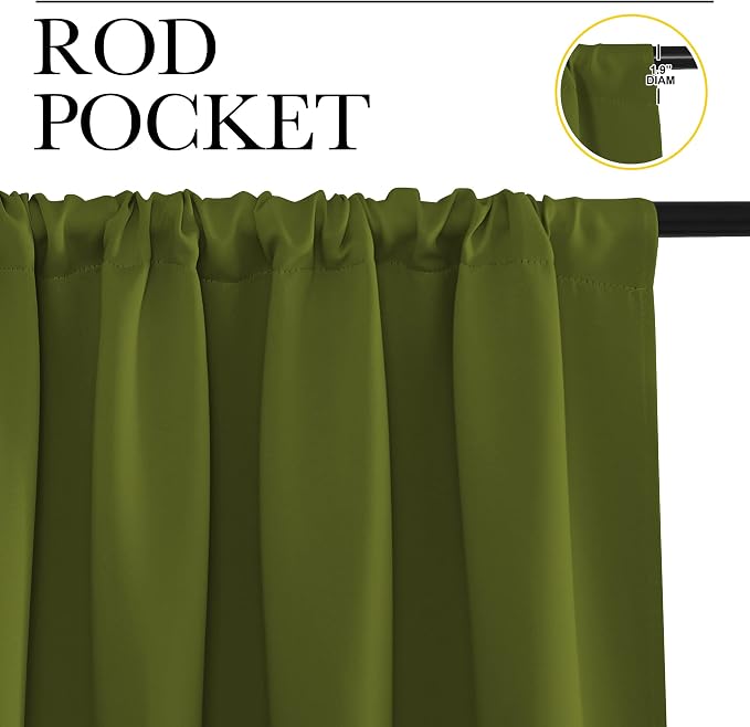 NICETOWN Blackout Curtains for Bedroom, 1 Pair, 70 by 63-inch, Window Treatment