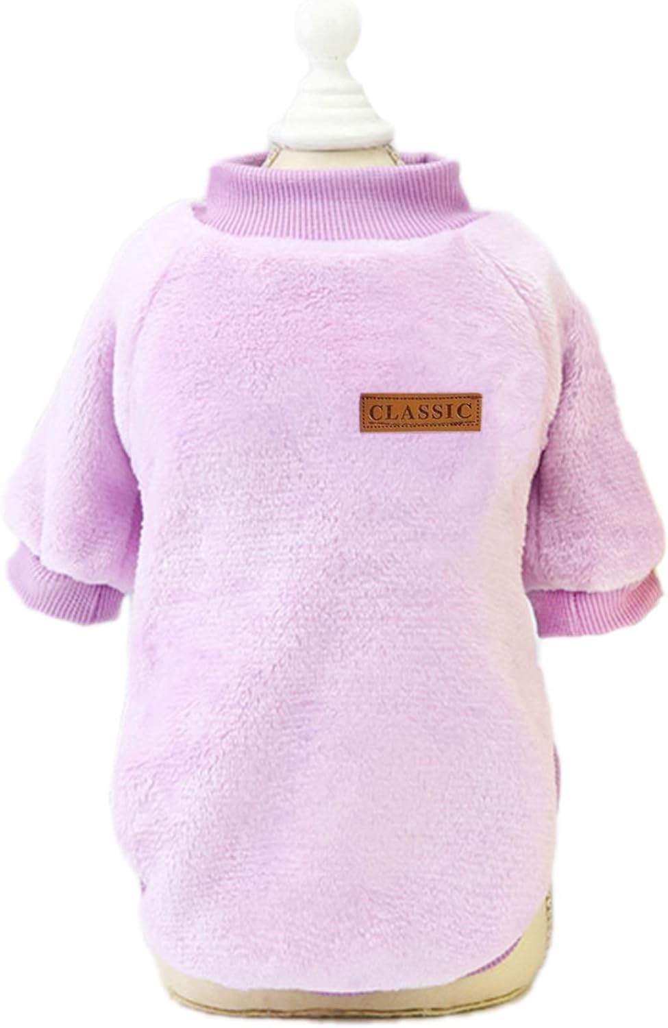 Jecikelon Pet Dog Clothes Dog Sweater Soft Thickening Warm Pup Dogs Shirt Winter Puppy Sweater for Dogs (Z01-Purple, XX-Small)
