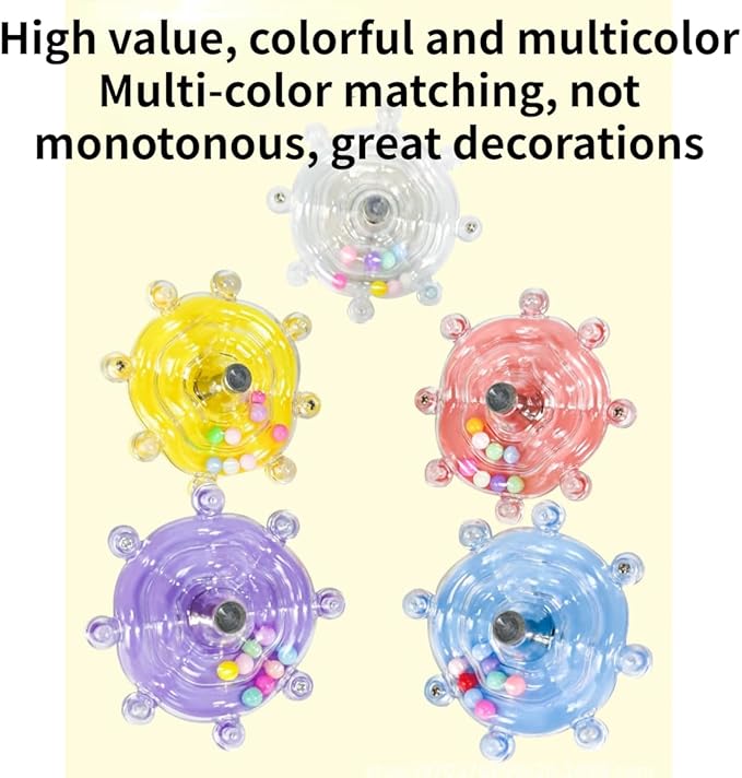 Parrot Spinner Toy, Funny Parakeet Toy Interactive Parrot Toy Bird Toy Spinning Rattle Cockatiel Toys Bird Cage Accessories for Entertainment Chewing Exercise (Yellow)