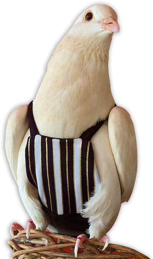 Bev's Bird Boutique Regular Flyper Adjustable Bird Diaper | Reusable, Washable Cloth | Comfort Fit for Parrot, Cockatiels, & Other Small Birds | Fashionable Avian Accessories, Regal, Size 9