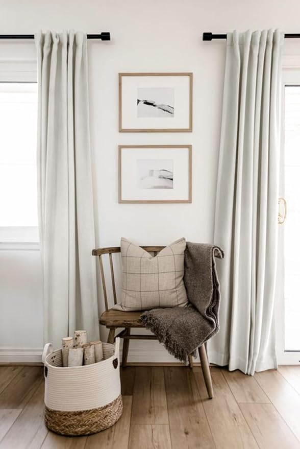 100% Blackout Shield Linen Blackout Curtains