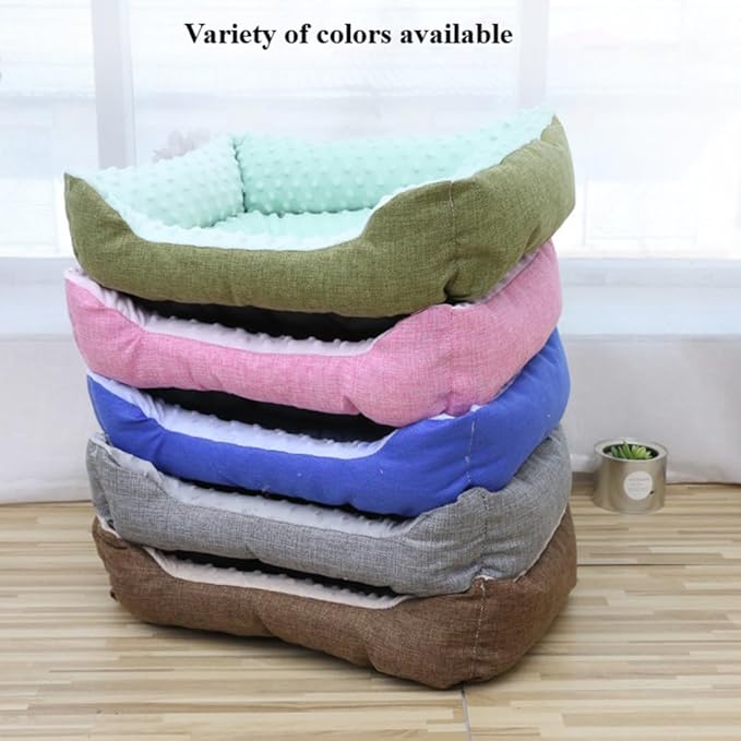Large Dog Bed with Non-Slip Bottom, Waterproof Orthopedic Cushion, Machine Washable Rectangle Pet Mat - Thick Cozy Bed for Big Dogs(23.62''X5.51''X17.72'',Coffee)