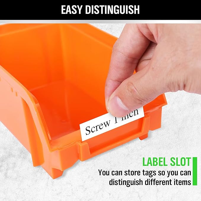 SWANLAKE GARDEN TOOLS 30-Bin Wall-Mounted Storage Bins, Heavy-Duty Garage Tool
