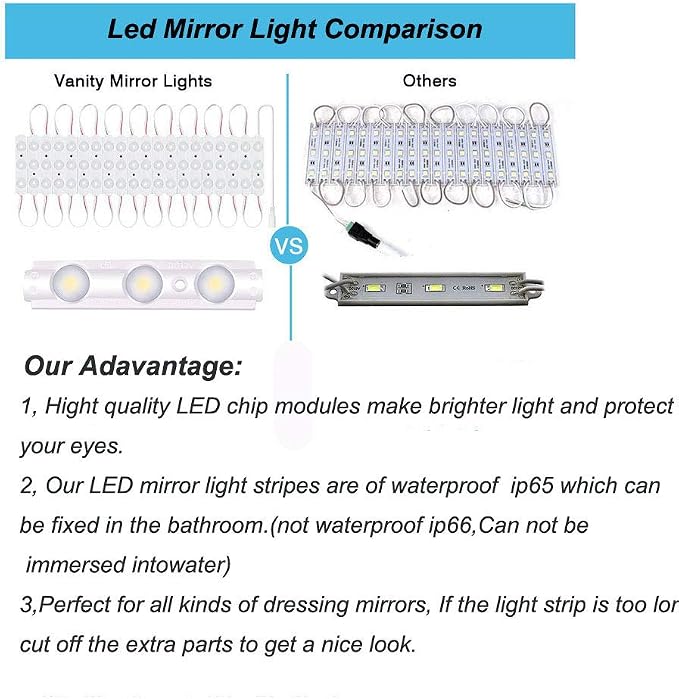 Led Vanity Mirror Lights, Hollywood Style Vanity Make Up Light, 10ft Ultra
