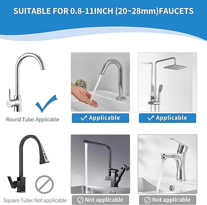 Kitchen Sink Faucet Organizer, Kitchen Sink Organizer Over Faucet, Over Sink Dish Drying Rack, Sponge Holder for Kitchen Sink, for 0.7-1.1 inch Round Water Pipe (Black, Integrated Type)