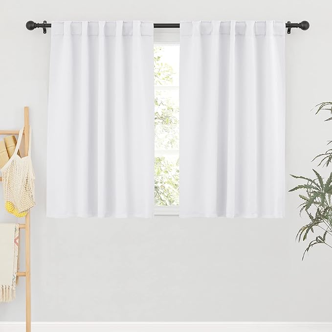 RYB HOME Small Curtains for Bedroom, Window Shades Thermal Insulating Privacy