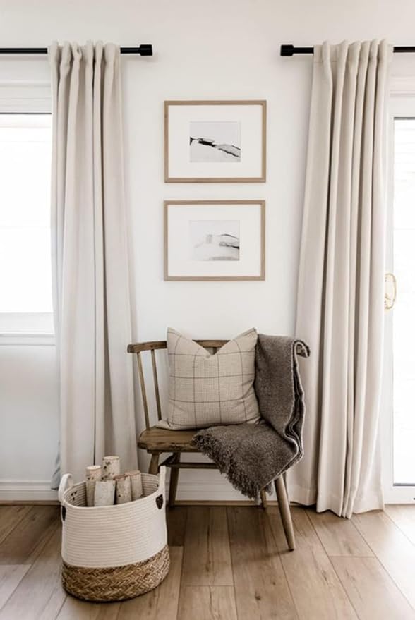 100% Blackout Shield Linen Blackout Curtains