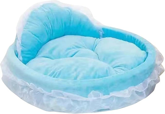 Creative Princess Lace Pet Bed Ruffled Nest for Dogs and Cats Soft Plush Comfortable Princess Sofa Pet Bed