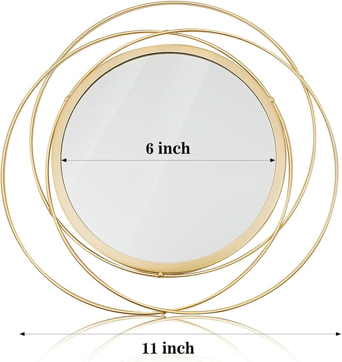 2 Set. Circle Mirrors for Wall Decor for Living Room Bedroom Bathroom Entryway