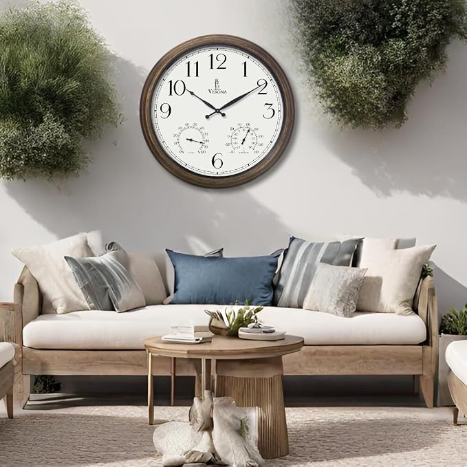 Outdoor Clocks for Patio Large Waterproof