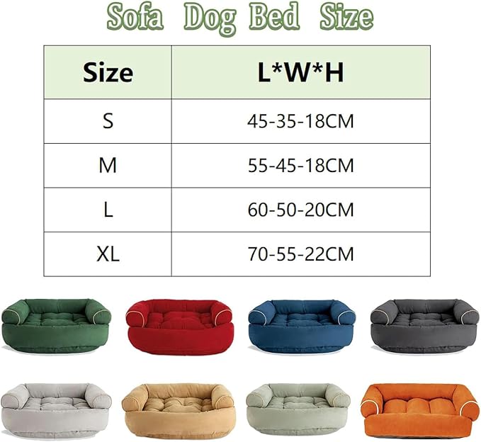 Suede Sofa Dog Bed, Multiple Sizes Orthopedic Memory Foam Mattress, Durable and Calming, Washable Dog Bed with Anti-Slip Bottom L lightGrey