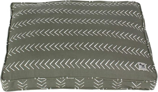 Molly Mutt Sheepy Wool Crate Mat - 100% Cotton Canvas Cover with Temperature-Regulating 100% Natural Wool-Filled Insert Dog Bed - Soft & Supportive Wool-Filled Bed - (54"x37"x2.5", Forever Young)