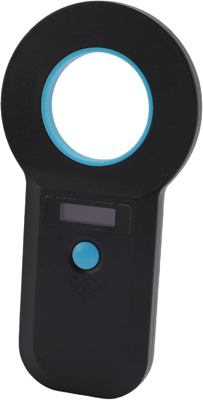 Asixxsix Pet Microchip Scanner, Portable USB Type C Double Frequency Microchip Reader, Universal Scanner with Builtin 800mAh Battery for FDX B EMID ISO11784 85 (Black)