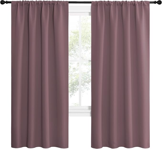 NICETOWN Dry Rose Blackout Curtains