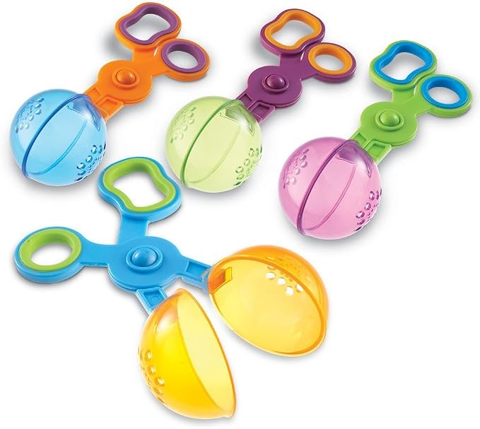 Learning Resources Handy Scoopers - Sensory Bin Sand Toys, Fine Motor, Montessori Kids, Plastic Tweezers, Homeschool Preschool Supplies, Gifts for Boys and Girls