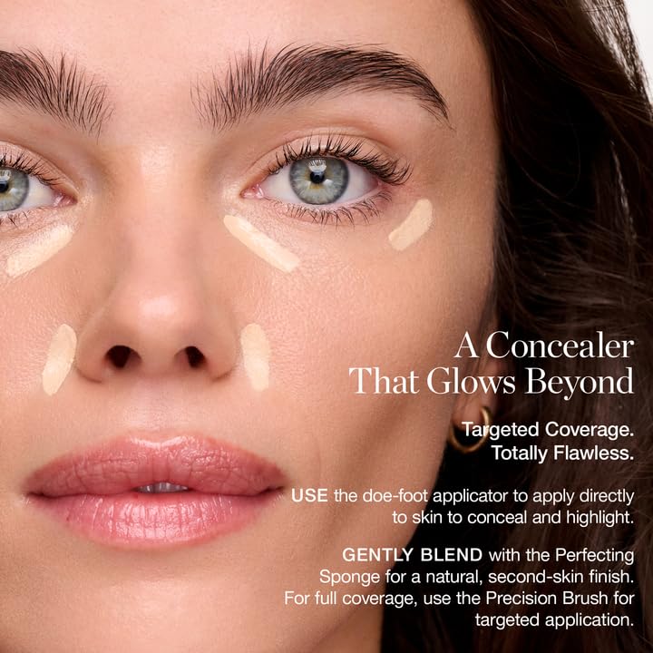 Ogee Complexion Perfecting Under Eye Concealer - Certified Organic Full Coverage Concealer - Buildable Coverage - RAFFIA 9.50C - Medium Deep (Cool Undertones)