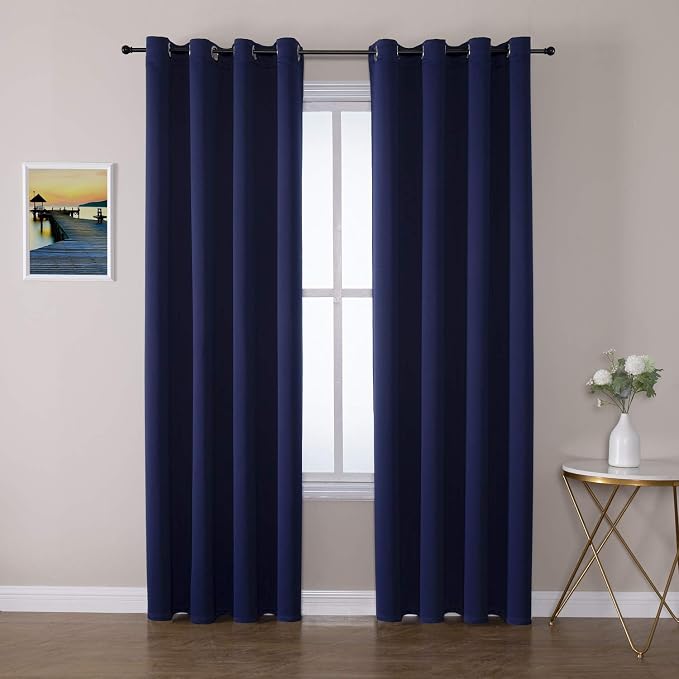 ChrisDowa Blackout Curtains 102 Inches Long 2 Panels Set