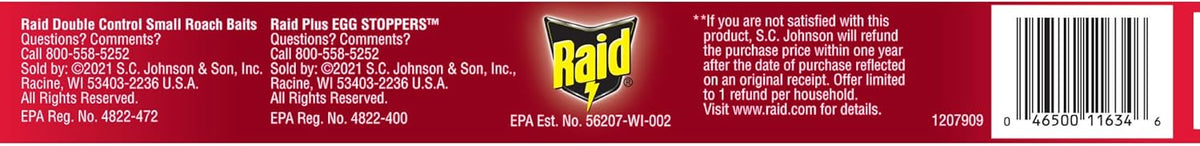 Raid Roach Killer Baits, Plus Egg Stoppers, 12 count