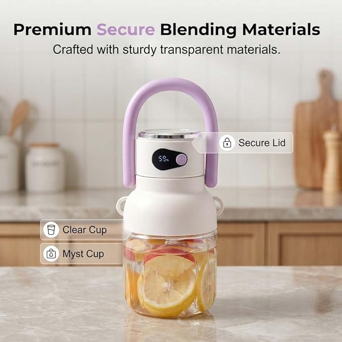 Portable Personal Blender, 33oz BPA-Free Travel Juicer Cup, 18000RPM Cordless Electric Blender for Smoothies Shakes, USB-C Rechargeable Leakproof Bottle with Sip Lid, Detachable Easy to Clean (Green)