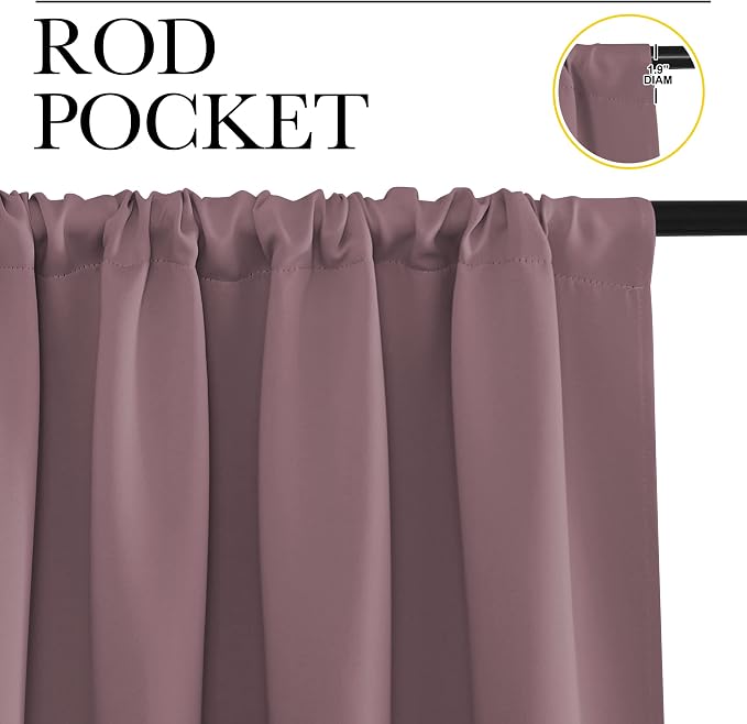NICETOWN Blackout Curtains for Living Curtains, Room Darkening Curtains &