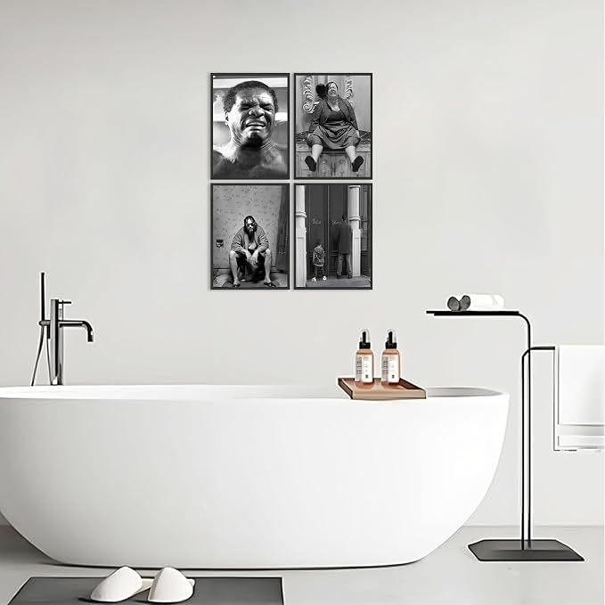 Funny Bathroom Decor Wall Art Set of 4, Dumb & Dumber Comedy Movie Posters