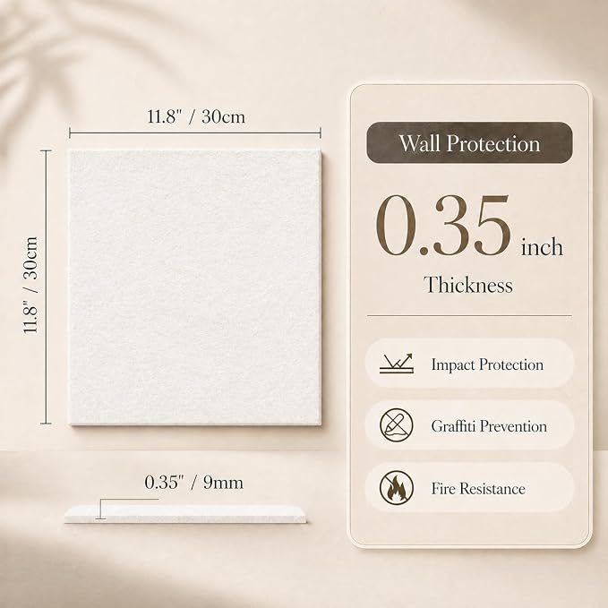 Large Cork Boards for Walls – 48" x 36" Self Adhesive Felt Wall Tiles