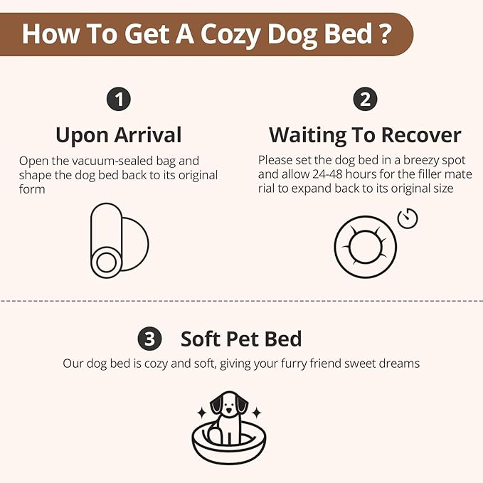 JOLLYVOGUE Calming Dog & Cat Bed for Small Dogs, Anti-Anxiety Donut Cuddler Cozy Soft Round Bed with Anti-Slip Bottom, Fluffy Faux Fur Plush Cushion Beds for Small Medium Dogs, 20"/Rainbow