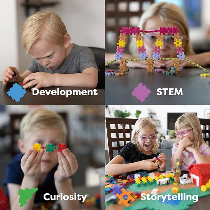 KADÜ 250 Piece Forest Set Kids Age 5+ Building Block STEM Interlocking Toy | Creative Mini Sensory Construction Puzzle tiles - Open Ended Play Gift Boys + Girls - Classroom Homeschool Manipulatives