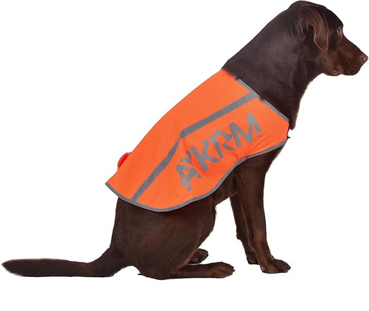 Orange Reflective Dog Vest for 3XLarge Breeds, High Visibility Dog Safety Vest Harness with Removable Bell Keep Safe from Hunting, Training & Cars Accidents