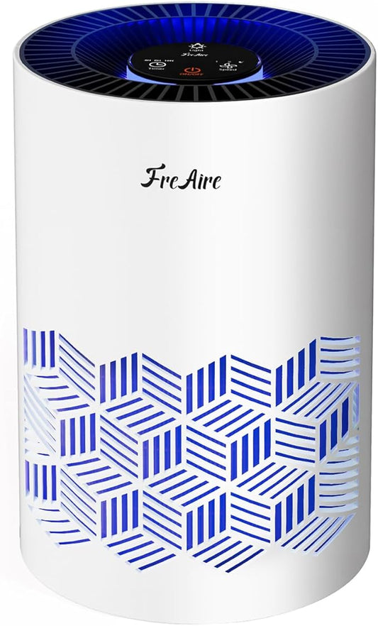 FreAire Air Purifiers for Bedroom, Air Purifiers for Home with Lights, HEPA Air Purifier Removes Dust Smoke Pollen Dander Smell, for Home/Pets/Bedroom
