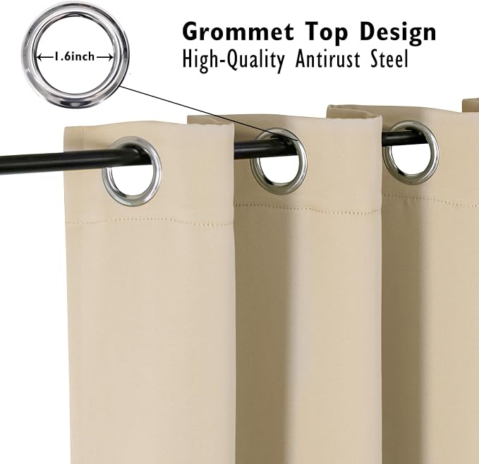 ChrisDowa Blackout Curtains 45 inches Long