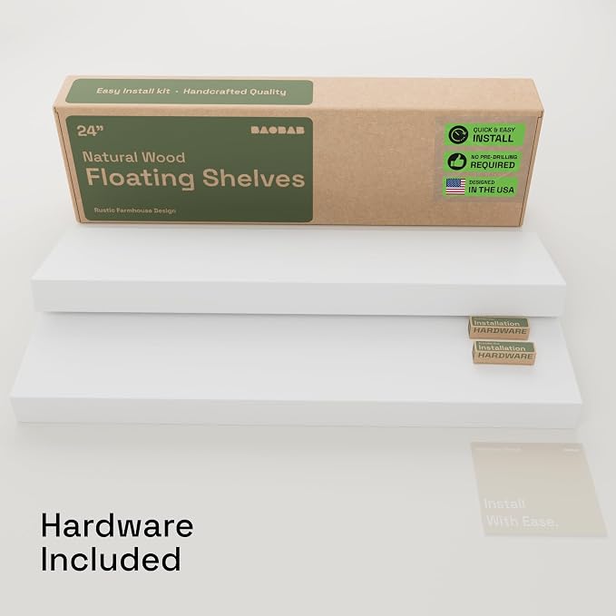 BAOBAB WORKSHOP Wood Floating Shelves