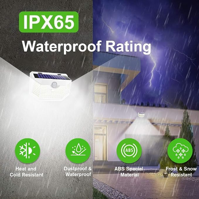 HMCITY 120 LED Solar Lights Outdoor
