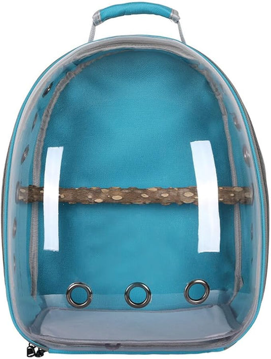 Bird Carrier Backpack, Bird Travel Carrier with Standing Perch, Lightweight Breathable Parrot Cage for Small Birds, Green Cheek, Cockatiel, Parrot