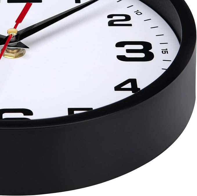 Silent Wall Clocks Battery Operated 12 Inch No Ticking Modern Analog Clock