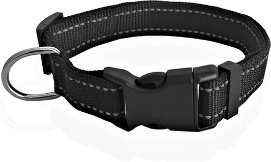 Adjustable Nylon Dog Collar, Reflective Collar 1 Inch 3/4 Inch 5/8 Inch Wide, for Large Medium Small Dogs