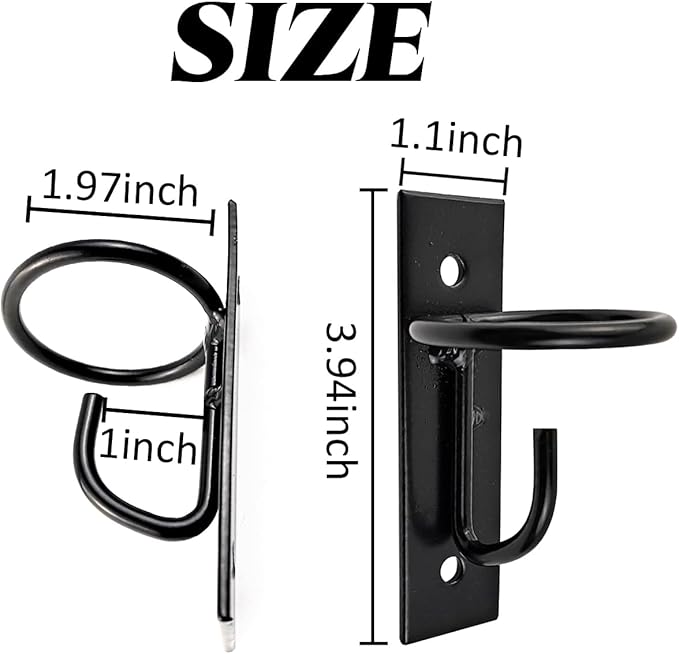 4PCS Bucket Hooks for Horses Equestrian Bucket Hook Metal Water Bucket Hangers Horse Stalls Feed Bucket Barn Farmhouse Supplies (4)