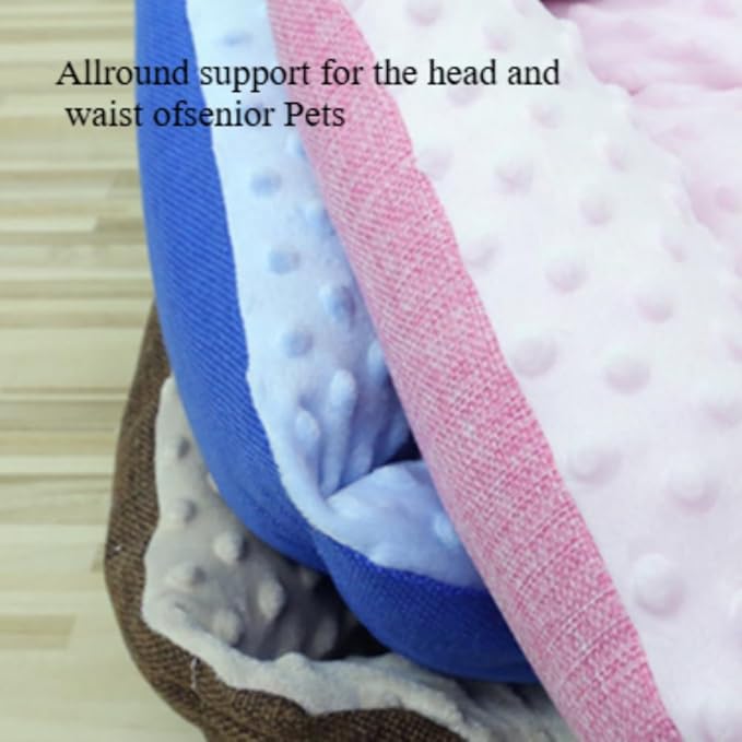 Large Dog Bed with Non-Slip Bottom, Waterproof Orthopedic Cushion, Machine Washable Rectangle Pet Mat - Thick Cozy Bed for Big Dogs(23.62''X5.51''X17.72'',Pink)