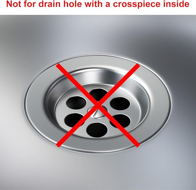uxcell 3 Pack Shower Drain Strainer, 2" x 2.5" Stainless Steel Floor Drain Strainer Deep Sink Hair Catcher for Kitchen Bathroom Balcony Floor Drain, Fit Hole Size from 1.57" to 2.56"