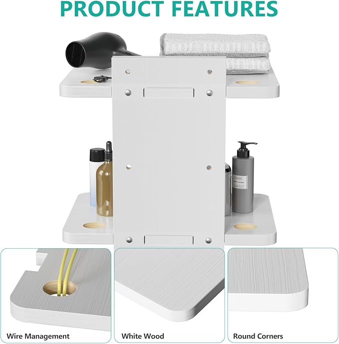 WALI Floating TV Shelf, 2 Tier Projector Shelf