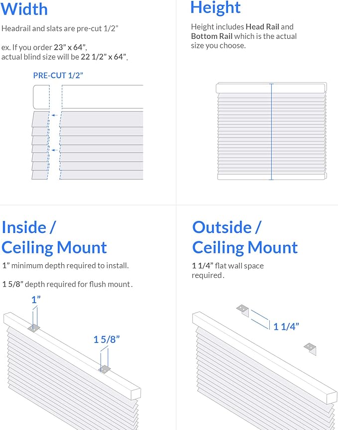 CHICOLOGY Blinds for Windows, Mini Blinds, Window Blinds, Door Blinds, Blinds &